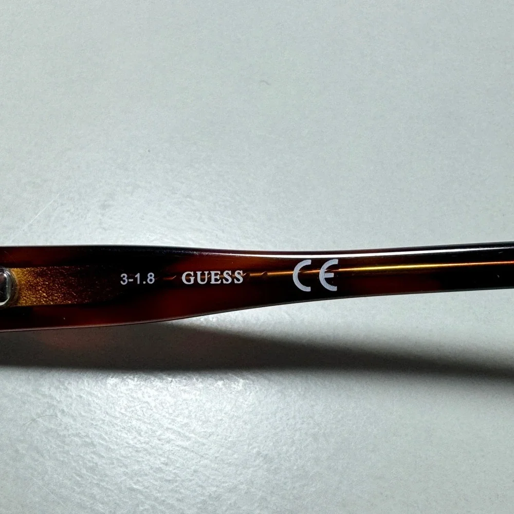 Guess GU1906 053 Dark Havana Tortoise Shell Rectangular Eyeglass Frame 53-18-145
